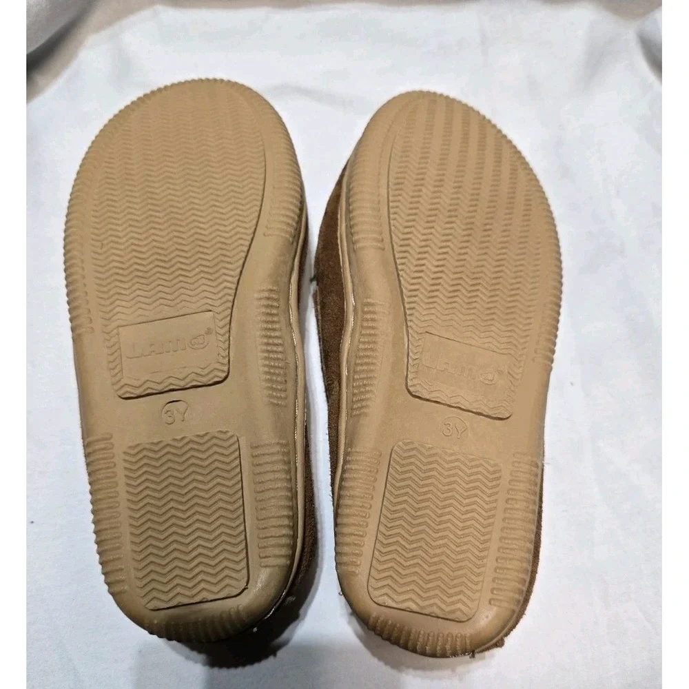Lam slip on moccasin slippers‎ - 3 youth Brown